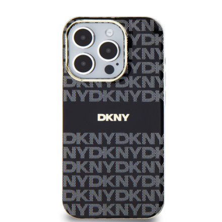 DKNY PC/TPU Repeat Pattern Tonal Stripe Magsafe Zadní Kryt pro iPhone 13 Pro Max Black, DKHMP13XHRHSEK