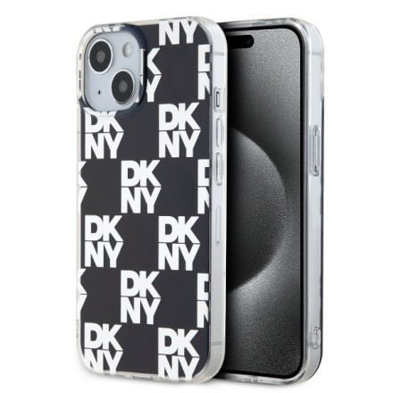 DKNY PC/TPU Checkered Pattern Zadní Kryt pro iPhone 14 Black, DKHCP14SHDLCEK