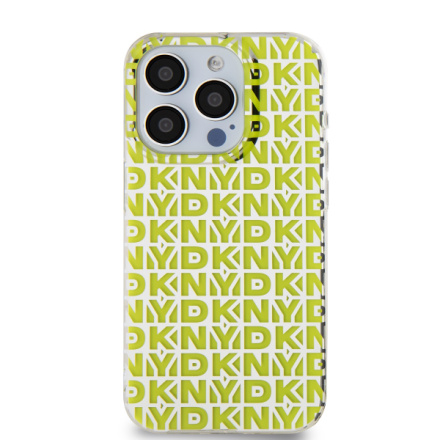 DKNY PC/TPU Repeat Pattern Zadní Kryt pro iPhone 15 Pro Yellow, DKHCP15LHOPECY