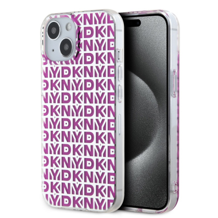 DKNY PC/TPU Repeat Pattern Zadní Kryt pro iPhone 15 Pink, DKHCP15SHOPECP