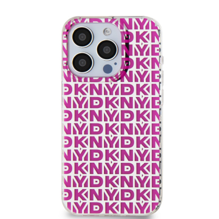 DKNY PC/TPU Repeat Pattern Zadní Kryt pro iPhone 15 Pro Pink, DKHCP15LHOPECP