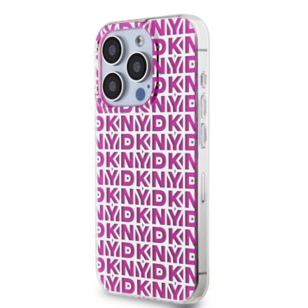 DKNY PC/TPU Repeat Pattern Zadní Kryt pro iPhone 15 Pro Pink, DKHCP15LHOPECP