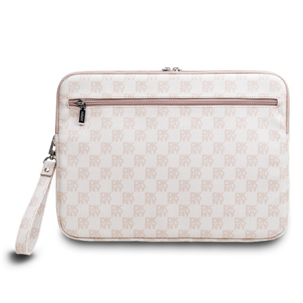 DKNY PU Leather Checkered Pattern and Stripe Obal na Notebook 13/14" Pink, DKCS14PVSHLP