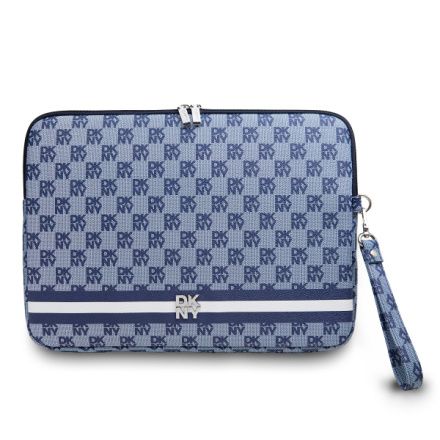 DKNY PU Leather Checkered Pattern and Stripe Obal na Notebook 13/14" Blue, DKCS14PVSHLB