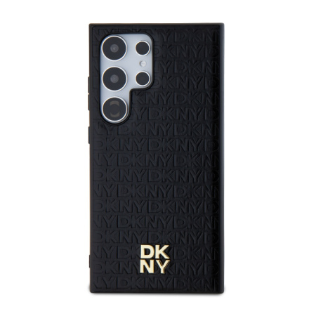 DKNY PU Leather Repeat Pattern Stack Logo Magsafe Zadní Kryt pro Samsung Galaxy S24 Ultra Black, DKHMS24LPSHRPSK