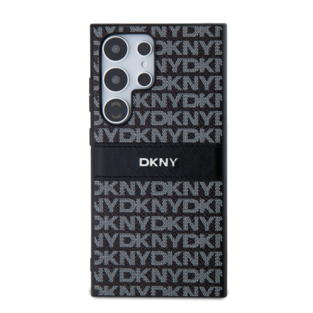 DKNY PC/TPU Repeat Pattern Tonal Stripe Zadní Kryt pro Samsung S24 Ultra Black, DKHCS24LPRTHSLK