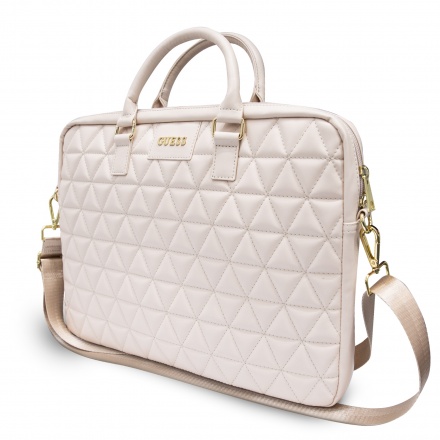 Guess Quilted Taška pro Notebook 15" Pink, GUCB15QLPK