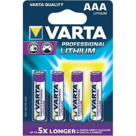 Varta Ultra Lithium AAA Baterie 4ks, 6103301404