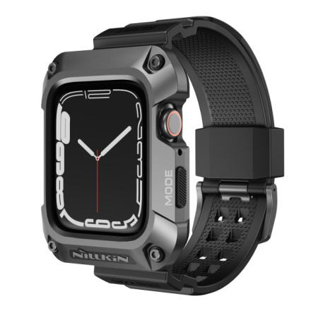 Nillkin DynaGuard Řemínek + Kryt pro Apple Watch Series 44mm 4/5/6 Gray, 57983115358