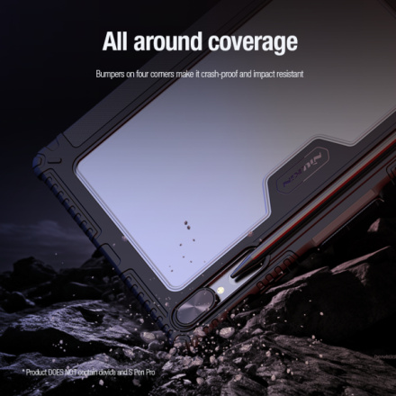 Nillkin Bumper PRO Protective Stand Case Multi-angle pro Samsung Galaxy Tab S9+ Sapphire Blue, 57983118078