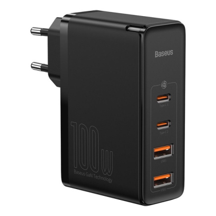 Baseus  GaN2 Pro Quick Nabíječka 2xUSB + 2xUSB-C 100W Black, CCGAN2P-L01