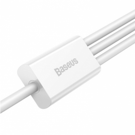 Baseus  Superior Fast Charging Datový Kabel 3v1 USB-C, Lightning, MicroUSB 1.5m White, CAMLTYS-02