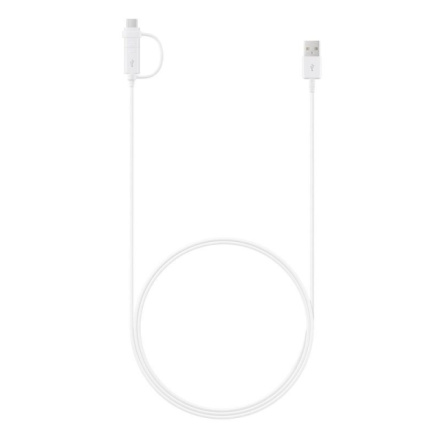 EP-DG930DWE Samsung Combo microUSB Datový Kabel s redukcí USB-C 1.5m White (Bulk), 2437957