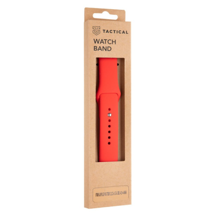 Tactical 498 Silikonový Řemínek pro Apple Watch 1/2/3/4/5/6/7/8/9/10/SE 42/44/45/46mm Red, 2445830