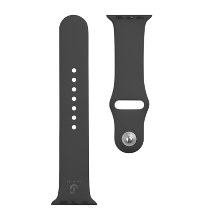 Tactical 456 Silikonový Řemínek pro Apple Watch 1/2/3/4/5/6/7/8/9/SE 38/40/41mm Black, 2448941