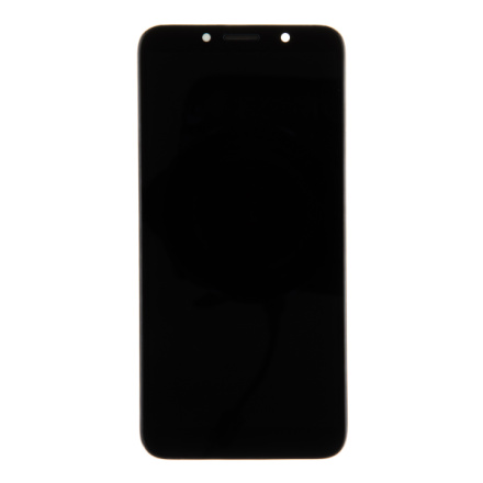 Motorola E6 Play LCD Display + Dotyková Deska + Přední Kryt Black (Service Pack), 5D68C15720