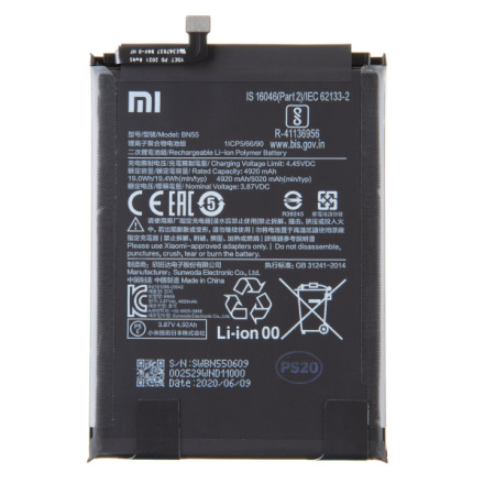 BN55 Xiaomi Original Baterie 5020mAh (Service Pack), 460200002F5Z