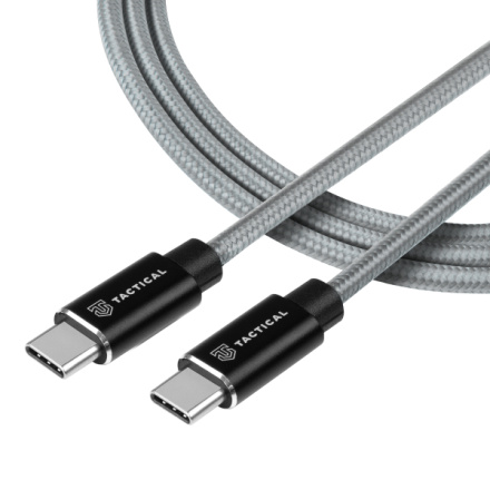 Tactical Fast Rope Aramid Cable USB-C/USB-C 100W 20V/5A 1m Grey, 57983104169