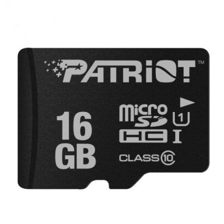 microSDHC 16GB Patriot Class 10 bez Adaptéru, PSF16GMDC10