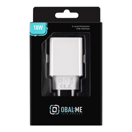 OBAL:ME Cestovní Nabíječka USB-A 18W White, 18W1UWH