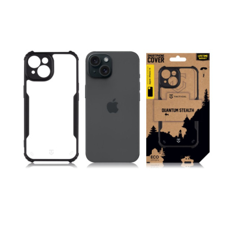 Tactical Quantum Stealth Kryt pro Apple iPhone 15 Clear/Black , 57983116294