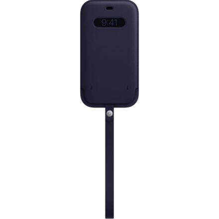  Apple Leather Sleeve Kryt vč. MagSafe pro iPhone 12 Pro Max Deep Violet, MK0D3FE/A