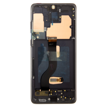 LCD display + Dotyk + Přední Kryt Samsung G986/G985 Galaxy S20+ Cosmic Black, 57983120970 - neoriginální