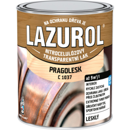 Lazurol Pragolesk C1037 nitrocelulózový lak na dřevo 750 ml