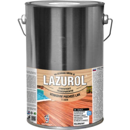 Lazurol s1020 pochozí lak na dřevo polomat, bezbarvý, 4 l