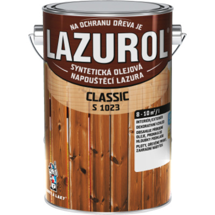 Lazurol Classic S1023 tenkovrstvá lazura na dřevo s obsahem olejů, 0022 palisandr, 4 l