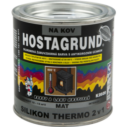 Hostagrund K2020 Silikon Thermo 2v1 barva na kov do 400 °C, černá, 350 g