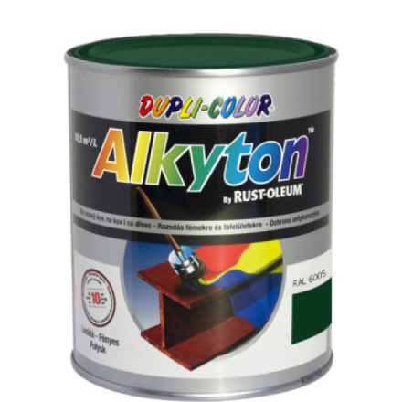 Dupli-Color Alkyton Lesk, samozákladová barva na rez, Ral 6005 mechová zelená, 750 ml