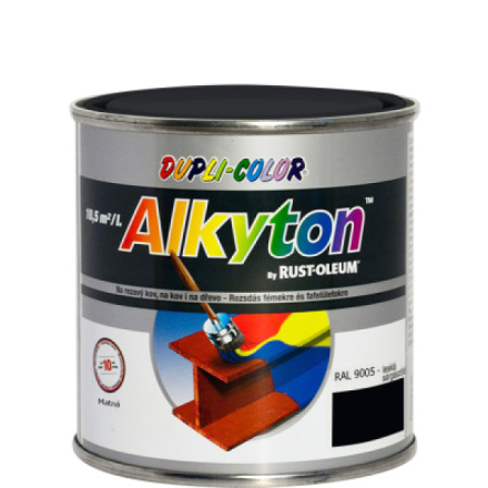 Dupli-Color Alkyton Mat, samozákladová barva na rez, Ral 9005 černá, 250 ml