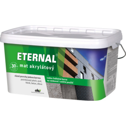 Eternal mat akrylátový univerzální barva na dřevo kov beton, 24 přírodní dřevo, 5 kg