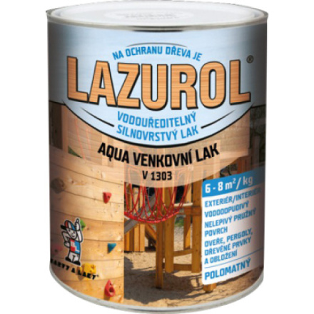 Lazurol Aqua v1303 silnovrstvý polomatný lak na dřevo, 2 kg