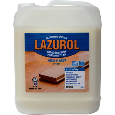 Lazurol Aqua P UREX V1301 lesk odolný lak na dřevo bezbarvý, 5 kg