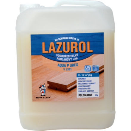Lazurol Aqua P UREX V1301 polomat odolný lak na dřevo bezbarvý, 5 kg