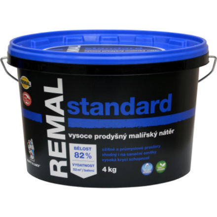 REMAL Standard vysoce prodyšná barva na zeď, 4 kg