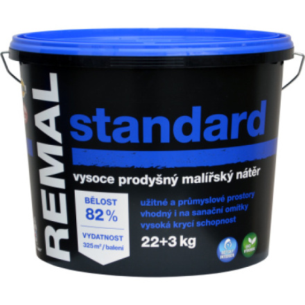 REMAL Standard vysoce prodyšná barva na zeď, 22+3 kg