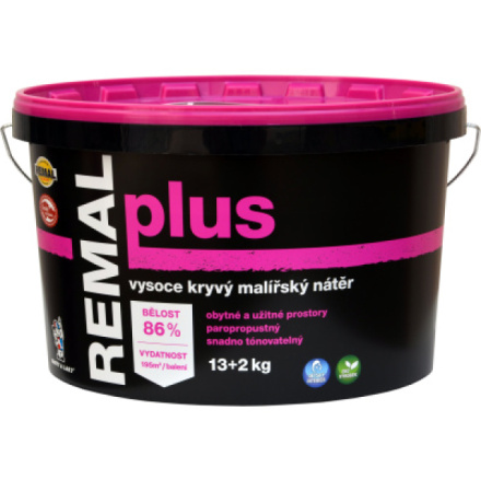 REMAL Plus vysoce kryvá barva na zeď, 13+2 kg
