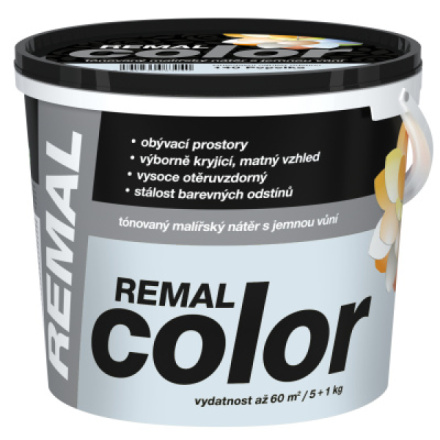 REMAL Color malířská barva na zeď 140 Popelka, 5 + 1 kg