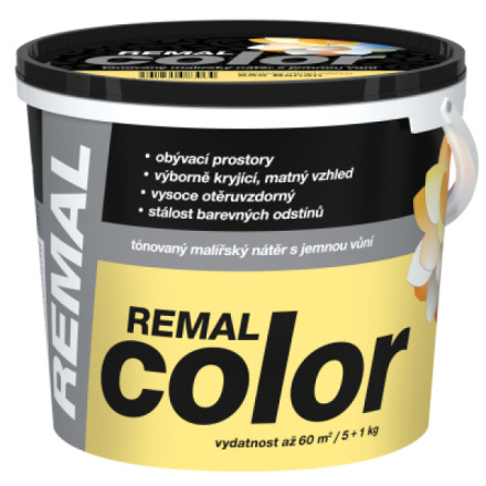 REMAL Color malířská barva na zeď 650 Banán, 5 + 1 kg