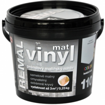REMAL Vinyl Color mat omyvatelná barva na zeď, 110 holubí šedá, 250 g