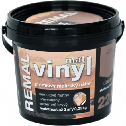 REMAL Vinyl Color mat omyvatelná barva na zeď, 220 skořicově hnědá, 250 g