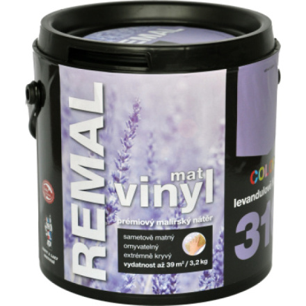 REMAL Vinyl Color mat omyvatelná barva na zeď, 310 levandulově fialová, 3,2 kg