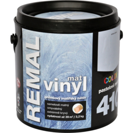 REMAL Vinyl Color mat omyvatelná barva na zeď, 410 pastelově modrá, 3,2 kg