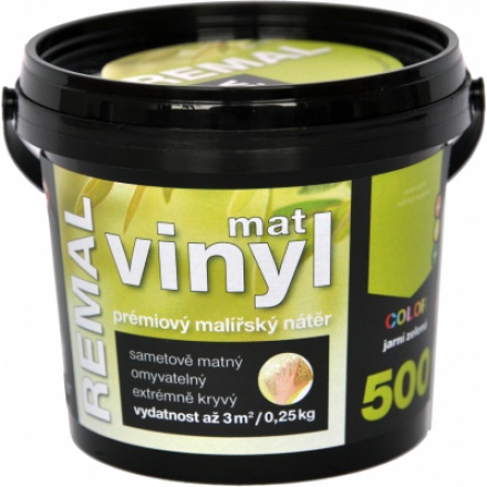 REMAL Vinyl Color mat omyvatelná barva na zeď, 500 jarní zelená, 250 g