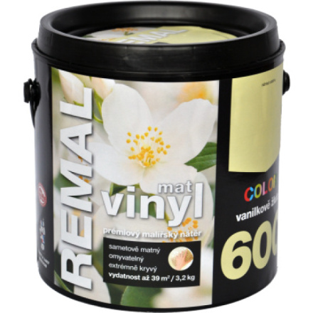 REMAL Vinyl Color mat omyvatelná barva na zeď, 600 vanilkově žlutá, 3,2 kg