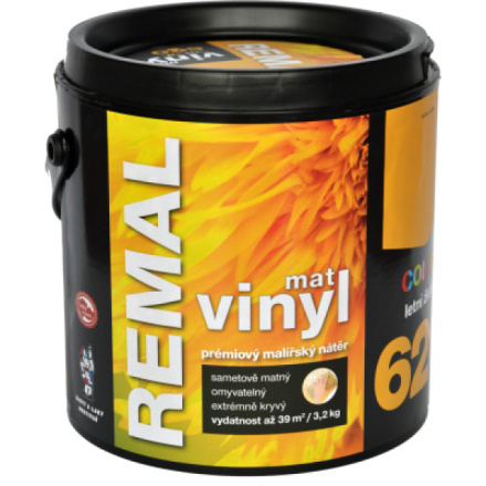 REMAL Vinyl Color mat omyvatelná barva na zeď, 620 letná žlutá, 3,2 kg