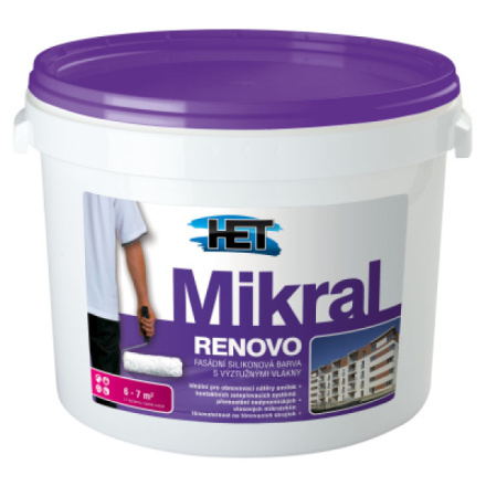 Het Mikral Renovo Active fasádní barva proti plísním a řasám, 20 kg